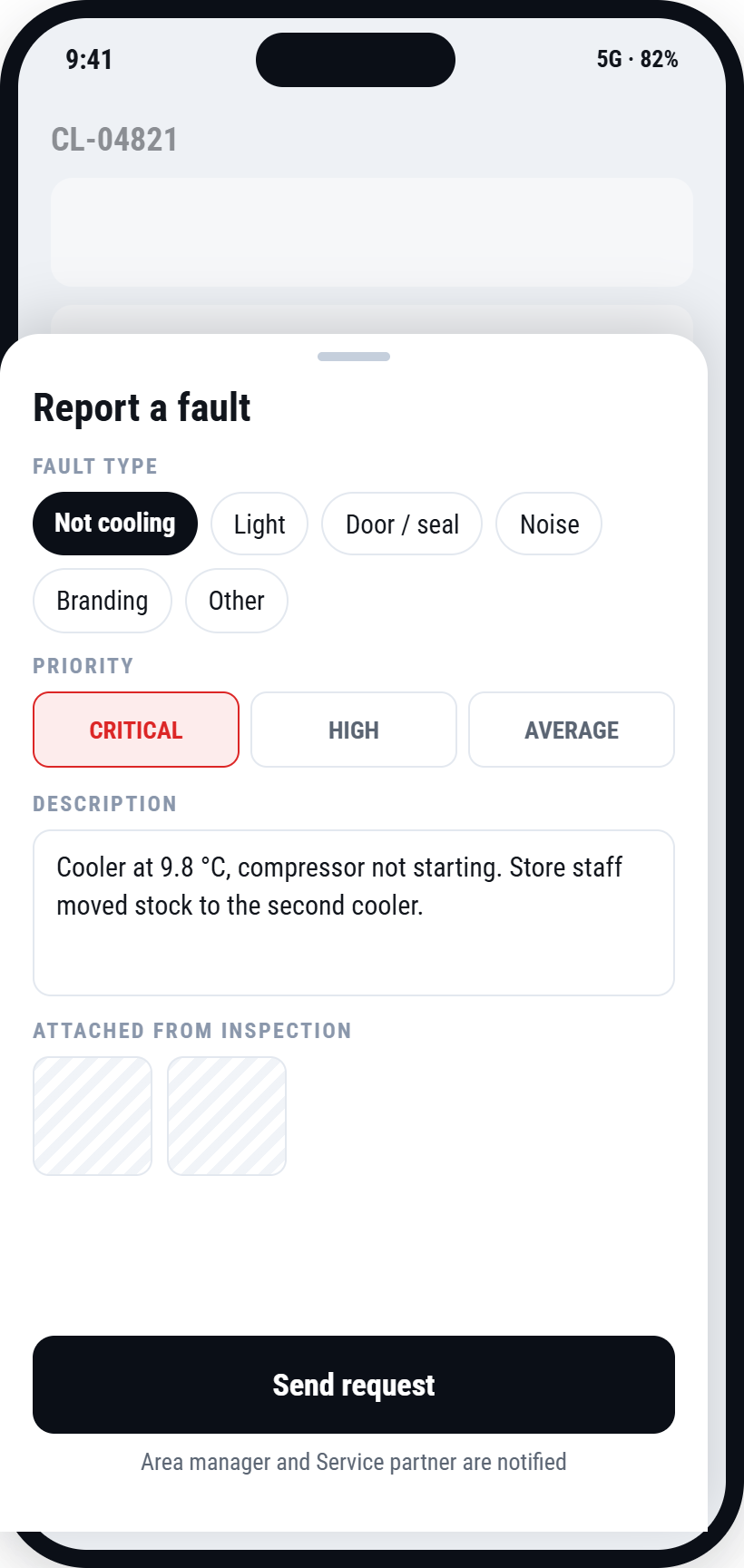 Report fault